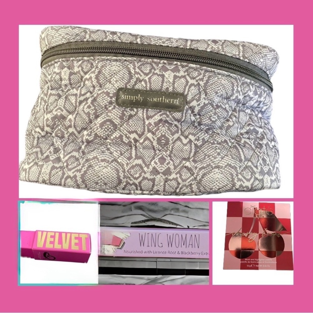 Makeup Bundle- Simply Southern Bag w/ Jeffree Star,Wing Woman,Ciate London Items